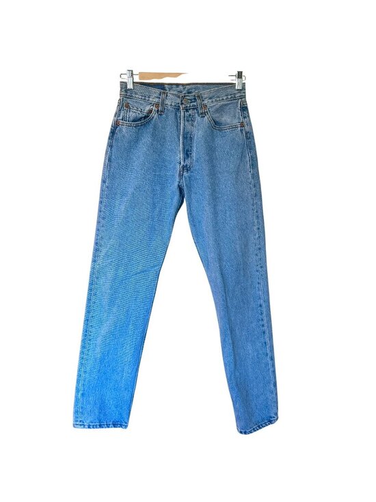 Levi's Denim - Women's Denim Jeans Levi's 501 Vintage 1990s Button Fly Light Wash Size 28 X 30
